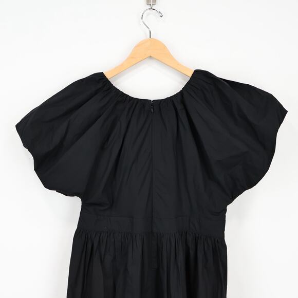 J.Crew Collection Cecily Midi Dress Cotton Poplin Black Size 12 NWT - Picture 7 of 8